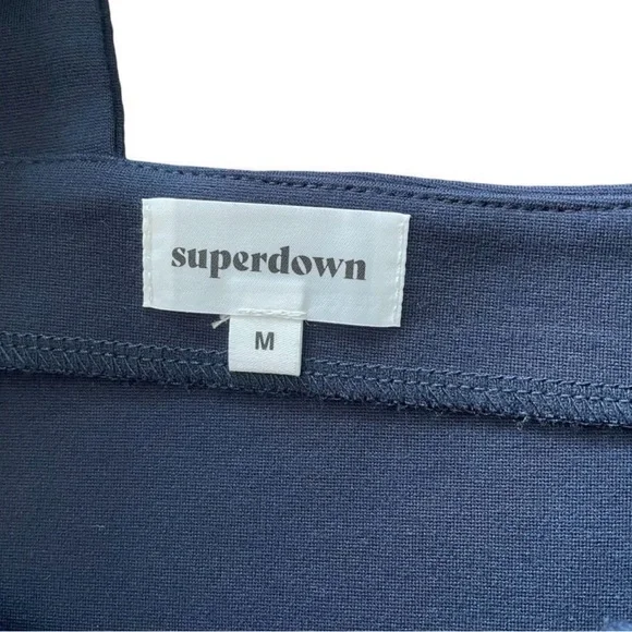 Superdown bodycon navy mini dress size M homecoming, club, college, one shoulder - Picture 6 of 12